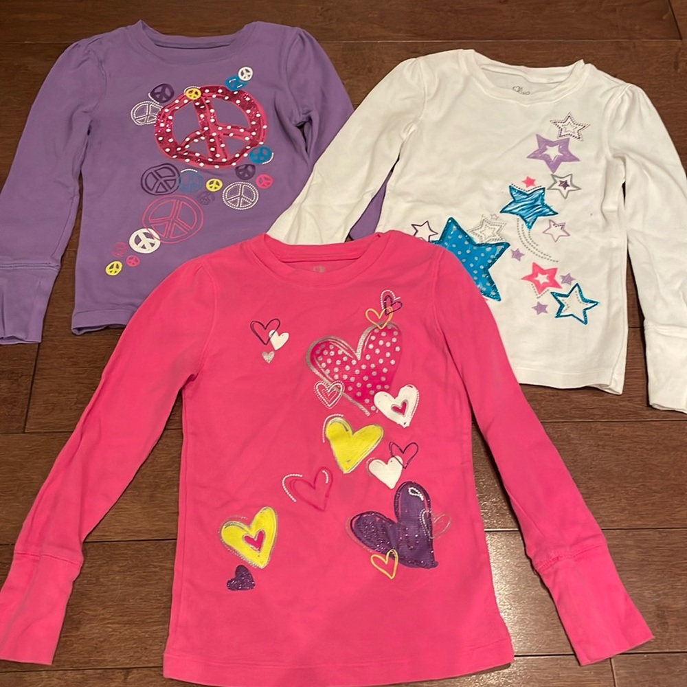Girls set of long sleeve shirts